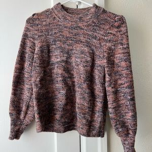 Women Madewell XS Sweater Fuzzy Hits at Hip Slight Puff Sleeve